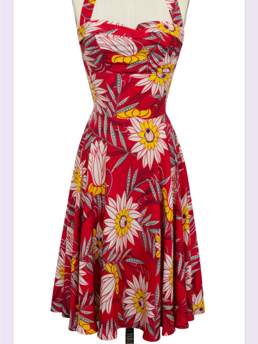 Trashy Diva Dress in Red Waterlillies Size 4